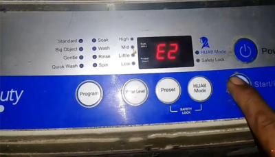 Cách khắc phục máy giặt Aqua báo lỗi E2 tại nhà