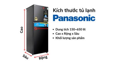 Kích thước tủ lạnh Panasonic các loại phổ biến hiện nay